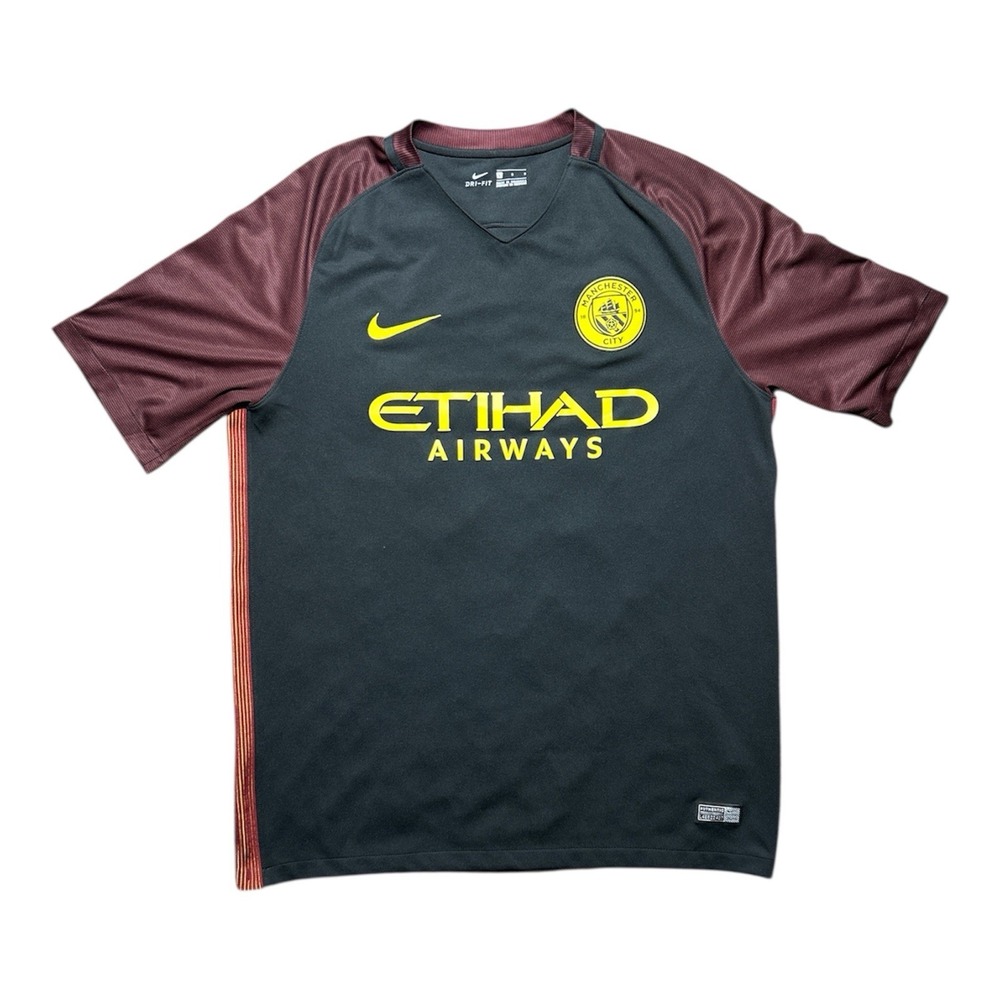 Nike Manchester City De Bruyne Jersey Adult Large #17 2016 Away Jersey Kit Black